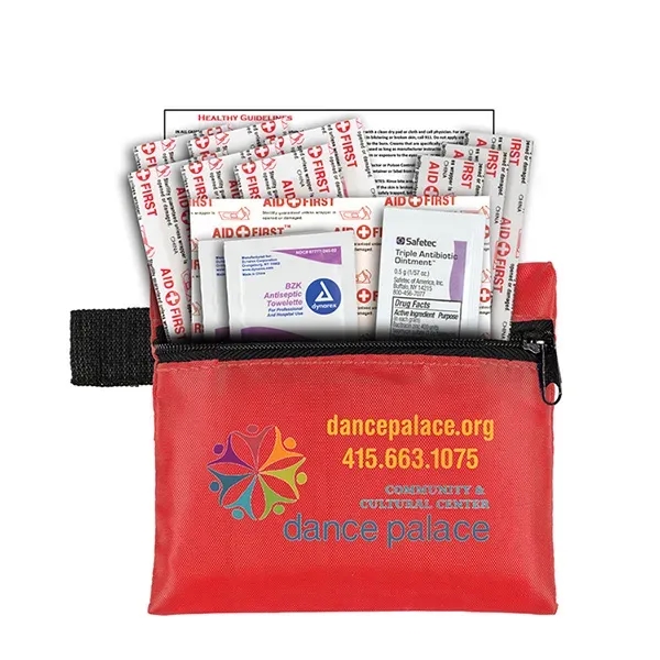 14 piece first aid kit with a zippered pouch, bandages, antibiotic... from ASI 62660 Innovation Line