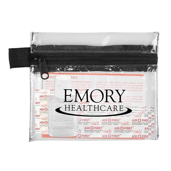 Zippered first aid pouch with hand sanitizer and bandages... from ASI 62660 Innovation Line