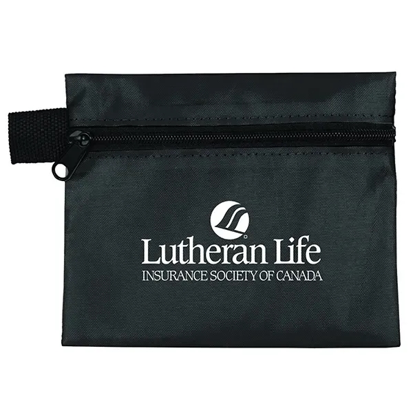 Zippered first aid pouch with hand sanitizer and bandages... from ASI 62660 Innovation Line