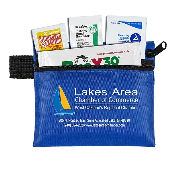 4 piece insect repellent kit with zippered pouch, repellent towelette, sunscreen... from ASI 62660 Innovation Line