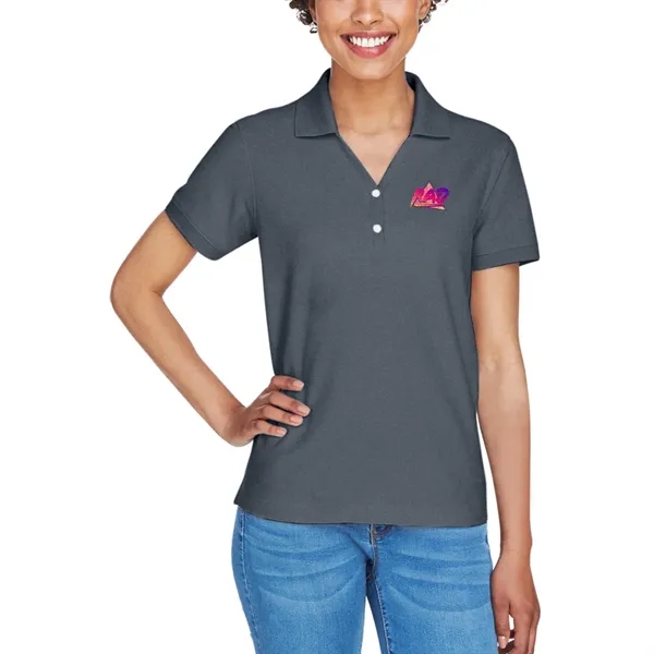 Ladies' short sleeve pique polo made of pima cotton with rib... from ASI 39552 BEL Promo