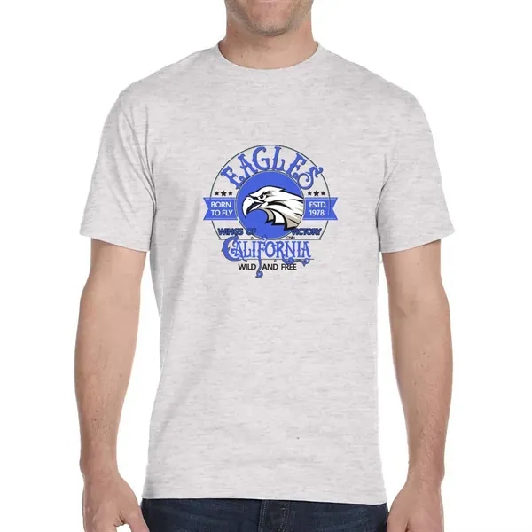 Cotton / polyester blend Gildan T-shirt with DryBlend moisture-wicking technology.... from ASI 39552 BEL Promo