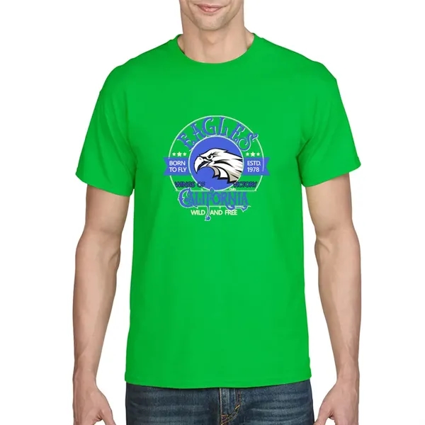 Cotton / polyester blend Gildan T-shirt with DryBlend moisture-wicking technology.... from ASI 39552 BEL Promo