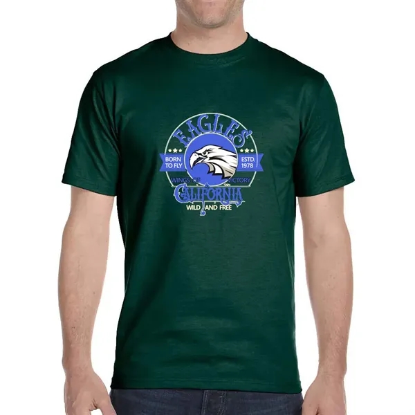 Cotton / polyester blend Gildan T-shirt with DryBlend moisture-wicking technology.... from ASI 39552 BEL Promo