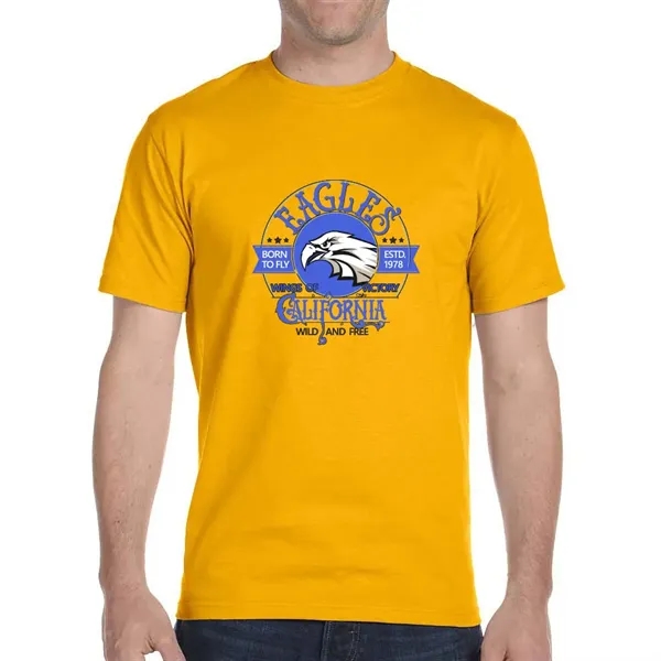 Cotton / polyester blend Gildan T-shirt with DryBlend moisture-wicking technology.... from ASI 39552 BEL Promo