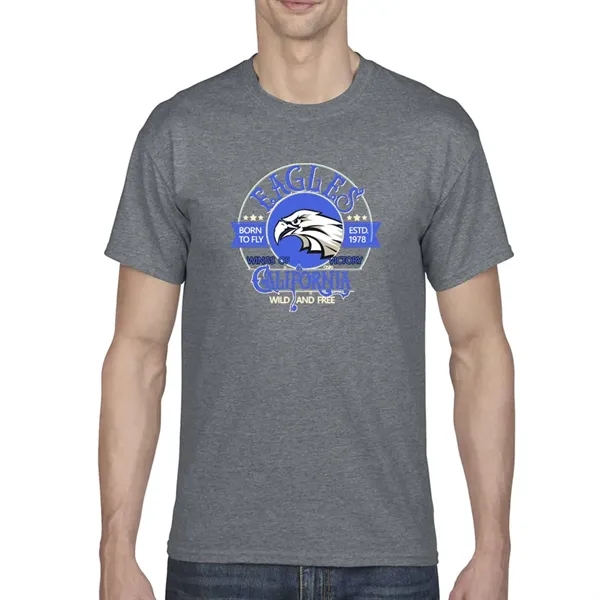 Cotton / polyester blend Gildan T-shirt with DryBlend moisture-wicking technology.... from ASI 39552 BEL Promo