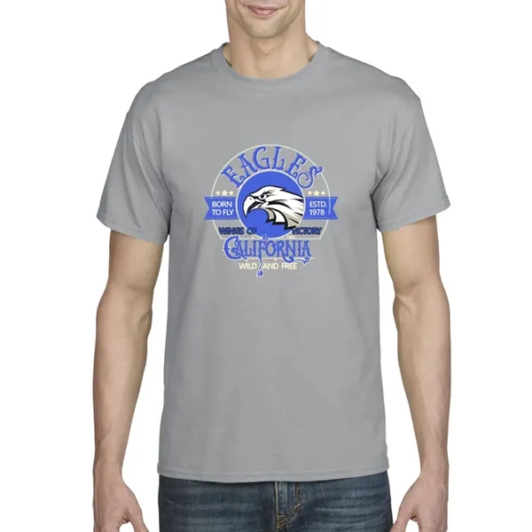 Cotton / polyester blend Gildan T-shirt with DryBlend moisture-wicking technology.... from ASI 39552 BEL Promo