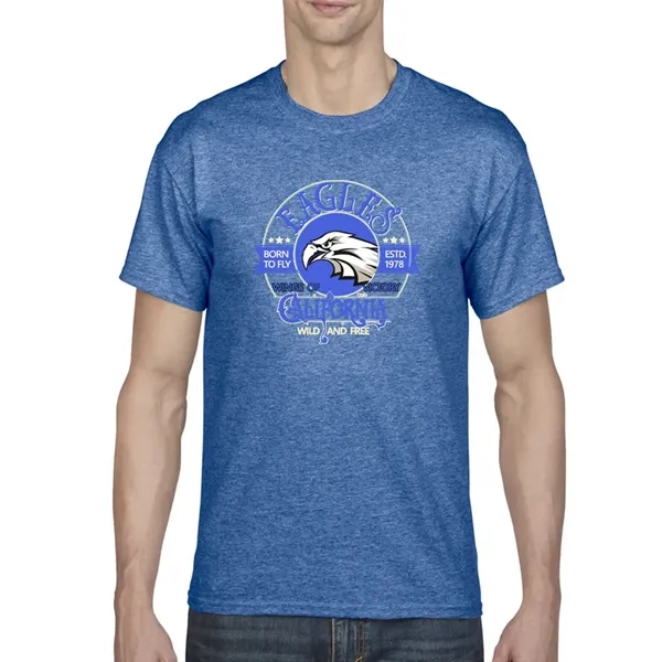 Cotton / polyester blend Gildan T-shirt with DryBlend moisture-wicking technology.... from ASI 39552 BEL Promo