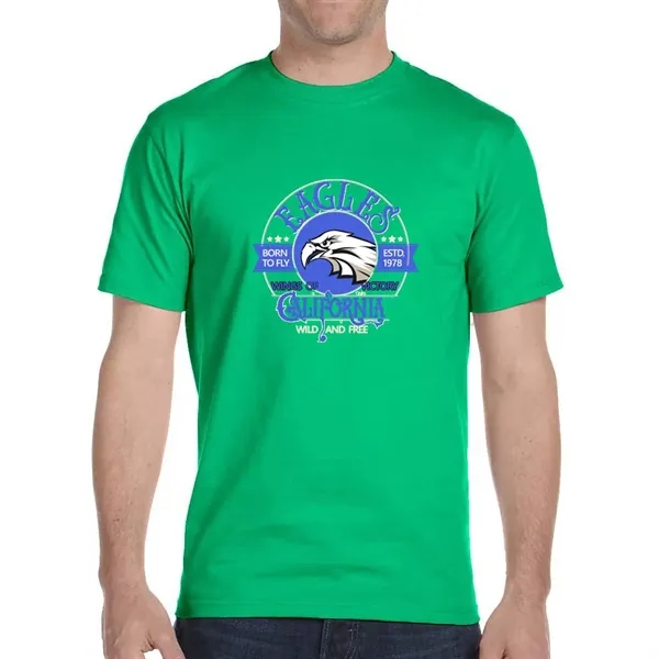 Cotton / polyester blend Gildan T-shirt with DryBlend moisture-wicking technology.... from ASI 39552 BEL Promo