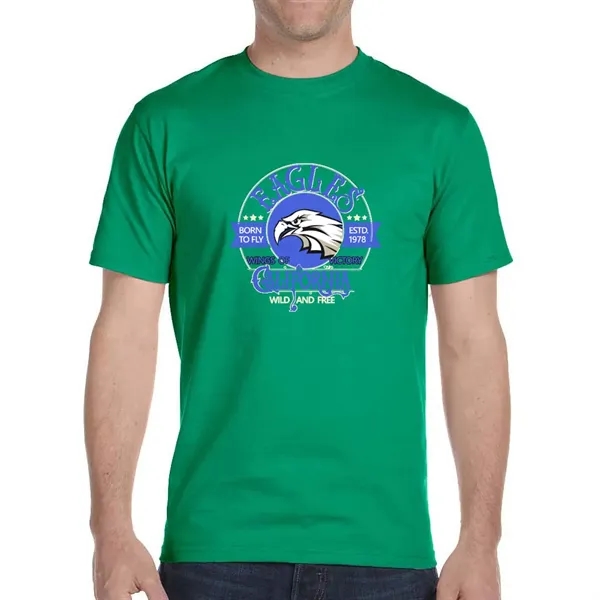 Cotton / polyester blend Gildan T-shirt with DryBlend moisture-wicking technology.... from ASI 39552 BEL Promo