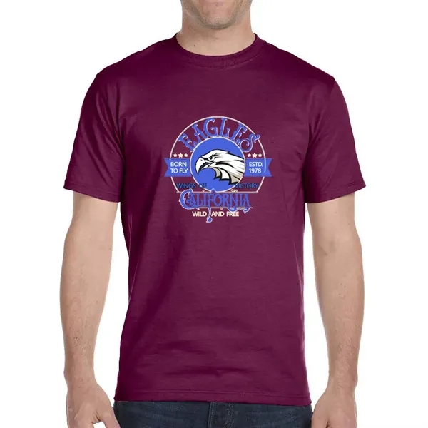 Cotton / polyester blend Gildan T-shirt with DryBlend moisture-wicking technology.... from ASI 39552 BEL Promo