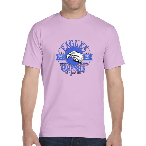 Cotton / polyester blend Gildan T-shirt with DryBlend moisture-wicking technology.... from ASI 39552 BEL Promo