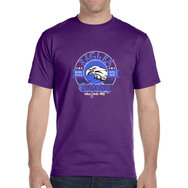 Cotton / polyester blend Gildan T-shirt with DryBlend moisture-wicking technology.... from ASI 39552 BEL Promo