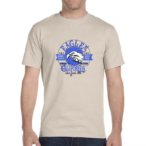 Cotton / polyester blend Gildan T-shirt with DryBlend moisture-wicking technology.... from ASI 39552 BEL Promo