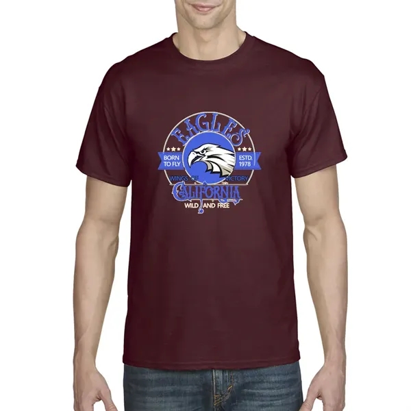 Cotton / polyester blend Gildan T-shirt with DryBlend moisture-wicking technology.... from ASI 39552 BEL Promo