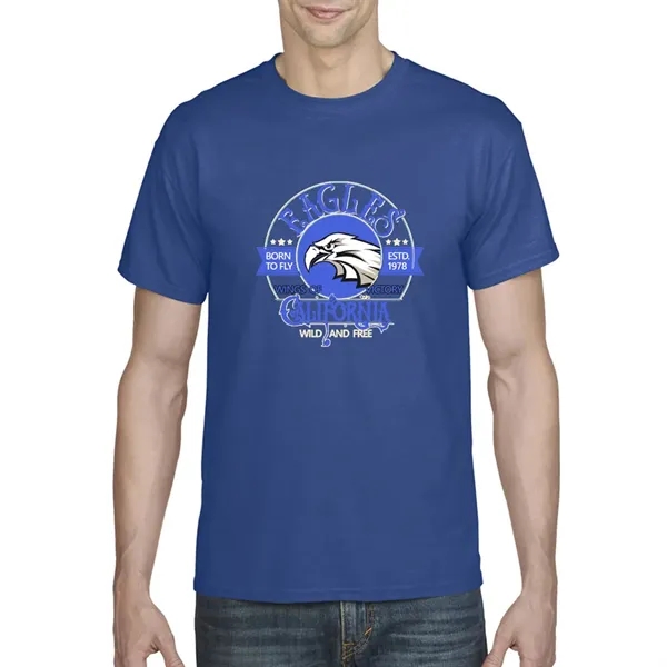 Cotton / polyester blend Gildan T-shirt with DryBlend moisture-wicking technology.... from ASI 39552 BEL Promo