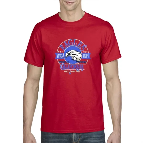 Cotton / polyester blend Gildan T-shirt with DryBlend moisture-wicking technology.... from ASI 39552 BEL Promo