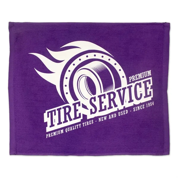 15" x 18" terry velour, hemmed, 100% cotton rally towel.... from ASI 79750 Pro Towels