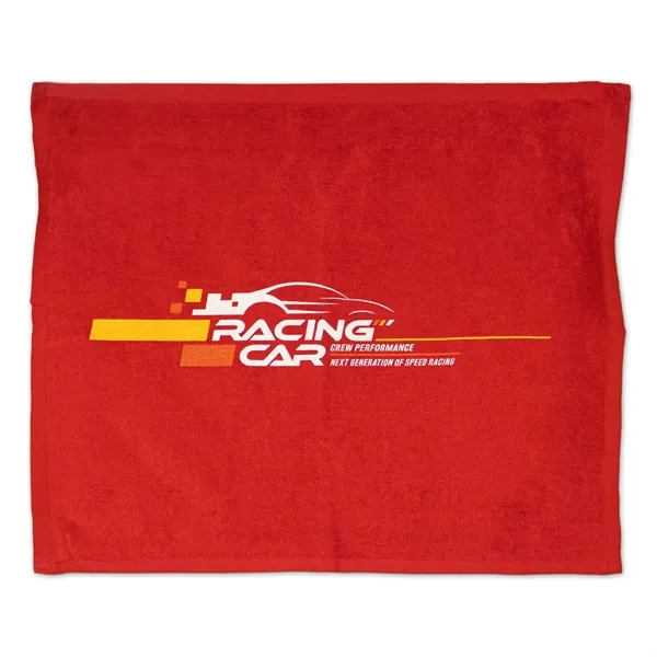 15" x 18" terry velour, hemmed, 100% cotton rally towel.... from ASI 79750 Pro Towels