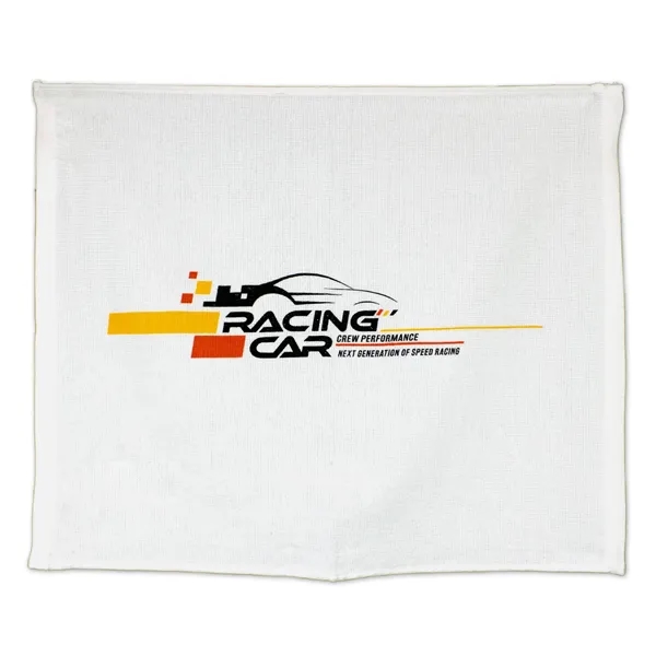 15" x 18" terry velour, hemmed, 100% cotton rally towel.... from ASI 79750 Pro Towels