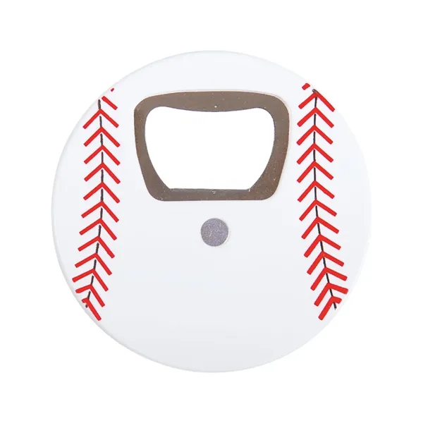Baseball bottle opener with a heavy-duty magnet.... from ASI 34063 alphabroder