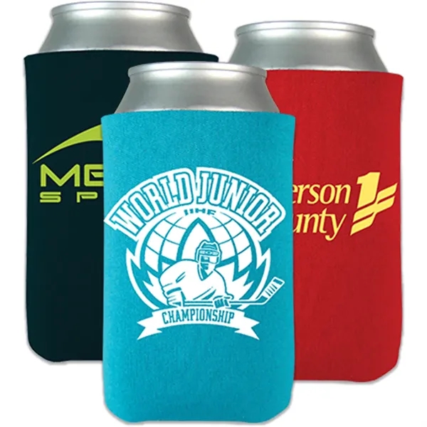 American-made can cooler, made from high-density foam, collapsible, fits 12 oz... from ASI 61966 HPG / Best Promotions USA