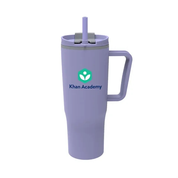 30 oz Travel Mug with Matching Color Plastic Straw... from ASI 31517 Admart Products