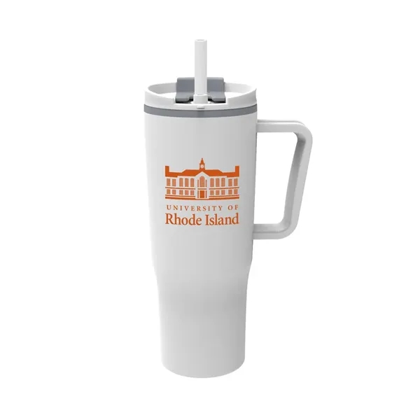 30 oz Travel Mug with Matching Color Plastic Straw... from ASI 31517 Admart Products