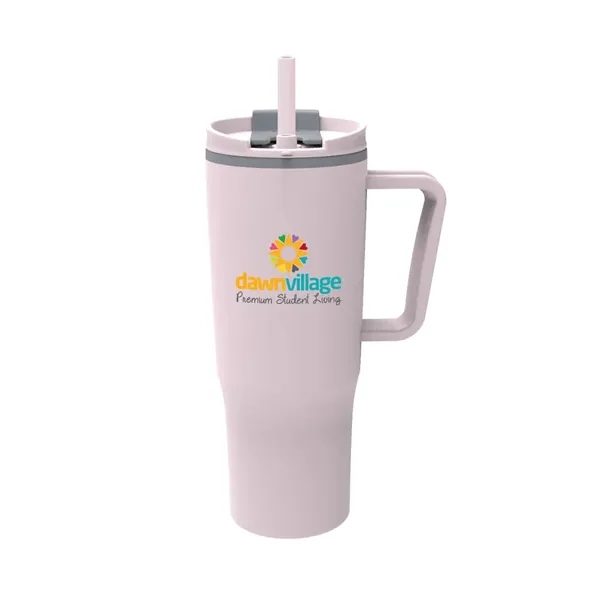 30 oz Travel Mug with Matching Color Plastic Straw... from ASI 31517 Admart Products