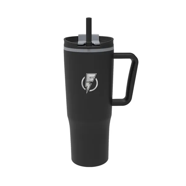 30 oz Travel Mug with Matching Color Plastic Straw... from ASI 31517 Admart Products