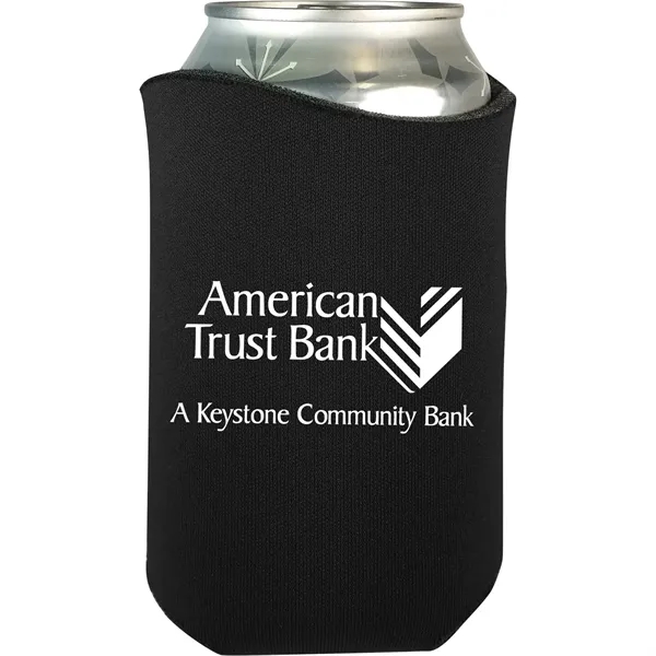 High-density scuba foam beverage holder with curved design and imprinted design... from ASI 61966 HPG / Best Promotions USA