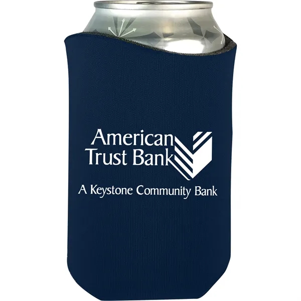 High-density scuba foam beverage holder with curved design and imprinted design... from ASI 61966 HPG / Best Promotions USA