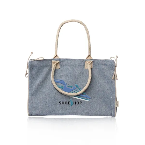 Recycled cotton canvas tote bag with padded handles.... from ASI 39552 BEL Promo