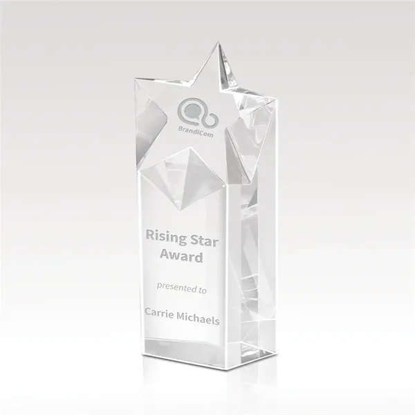 Optical crystal award with a precision cut beveled star on a... from ASI 93986 Visions/Awardcraft / Visions Awards