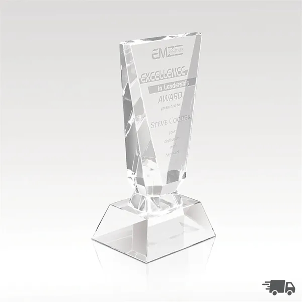 8" optical crystal statue/award with a black velvet gift box.... from ASI 93986 Visions/Awardcraft / Visions Awards