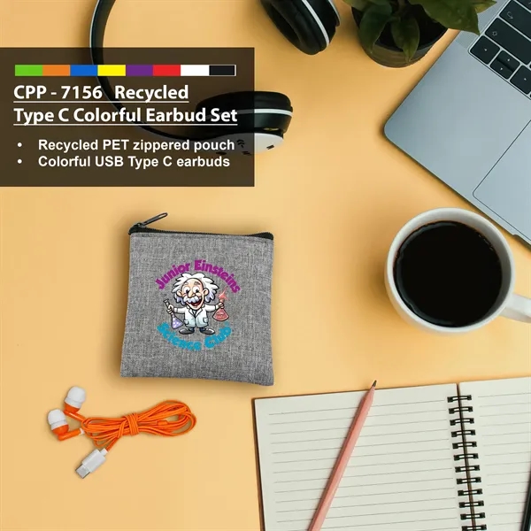 Recycled Type C Colorful Earbud Set... from ASI 30208 A P Specialties / AP Specialties