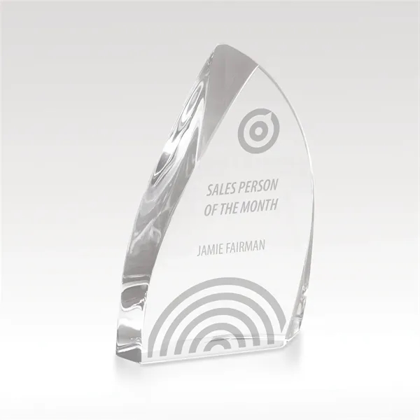 Sparkling optical crystal award with a gently curved design that gives... from ASI 93986 Visions/Awardcraft / Visions Awards