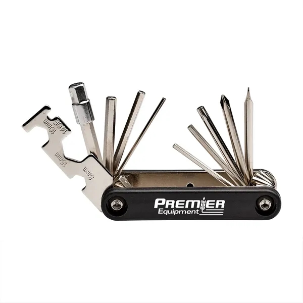 2 1/5" Diameter with 17 tools in one uniquely-shaped stainless-steel keychain... from ASI 46170 Compass Industries Inc