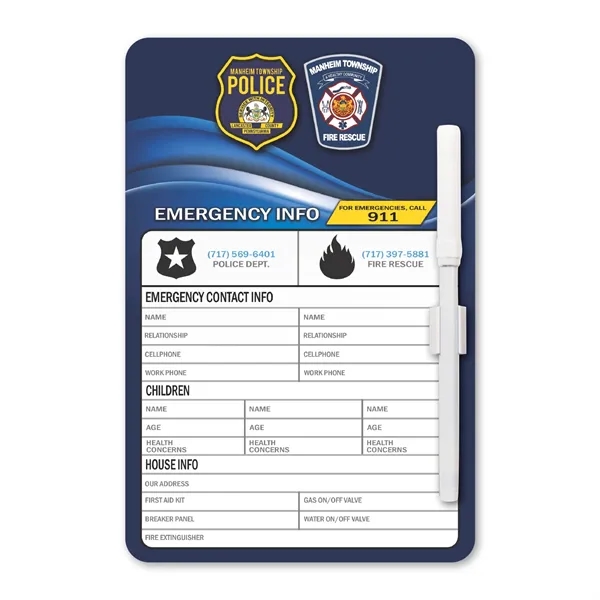 5 1/2" x 8 1/4" memo board with magnetic backing, write-on/wipe-off... from ASI 68507 The Magnet Group / Magnet LLC™