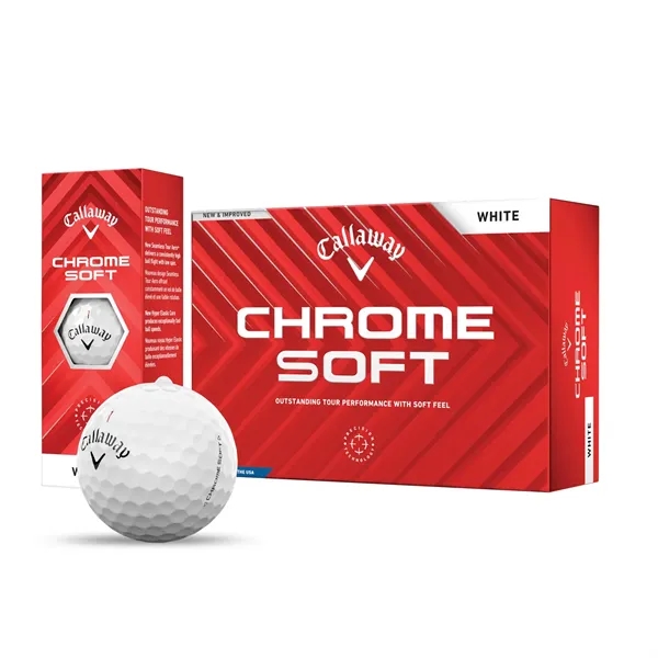 Callaway Chrome Soft Half Dz golf balls; Box contains 6 white... from ASI 38120 Ball Pro / Diversified Quality Kitchenware