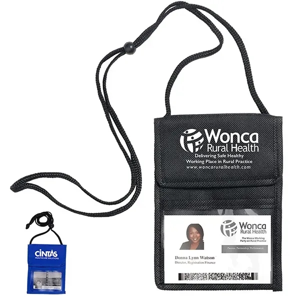 5 3/8" x 7 1/4" non-woven polypropylene badge holder with flap... from ASI 62660 Innovation Line