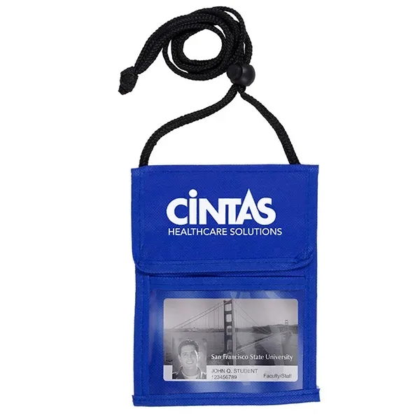 5 3/8" x 7 1/4" non-woven polypropylene badge holder with flap... from ASI 62660 Innovation Line