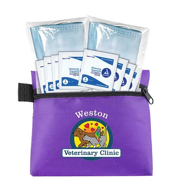 5" x 4 1/4" vinyl and polyester zip pouch with two... from ASI 62660 Innovation Line