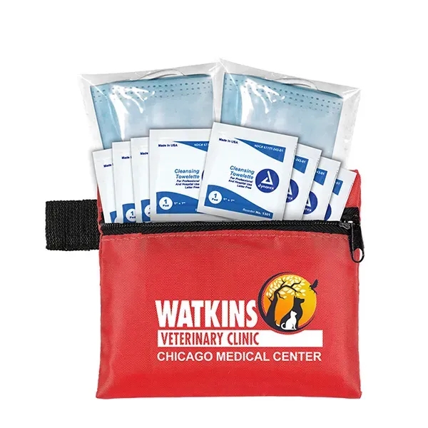 5" x 4 1/4" vinyl and polyester zip pouch with two... from ASI 62660 Innovation Line