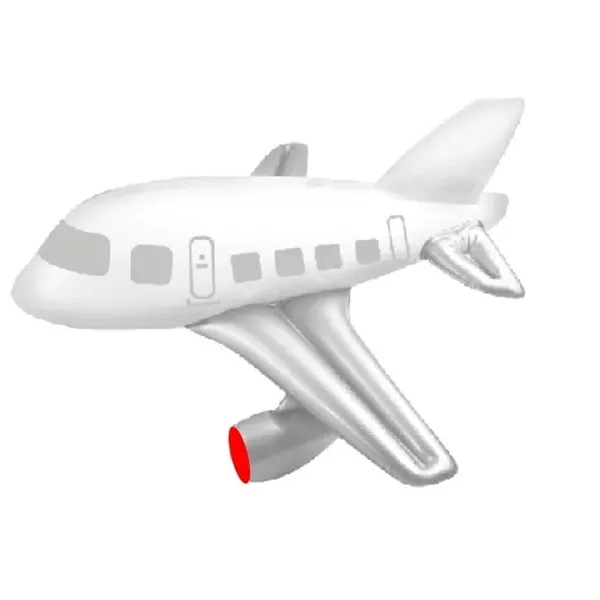 Inflatable white with silver markings soaring airplane, 17" deflated.... from ASI 31977 Adline Industries Inc
