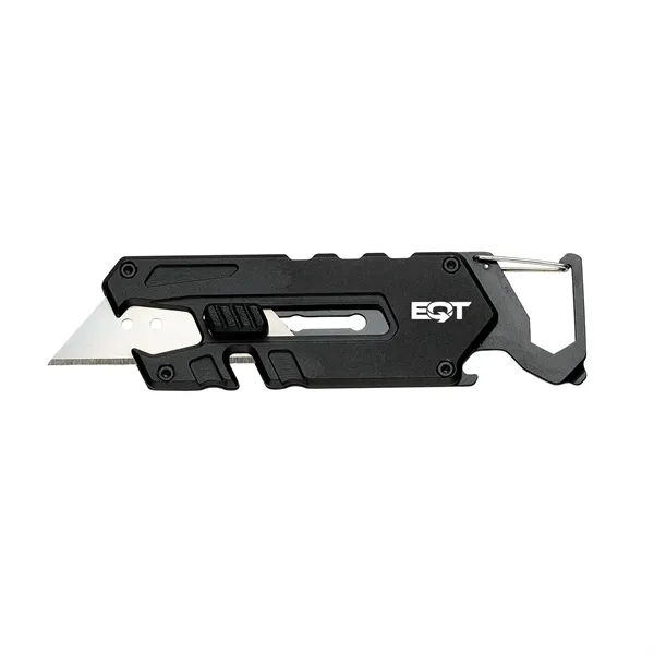 4.3" long stylish metal box cutter with a carabiner attachment. Features... from ASI 46170 Compass Industries Inc