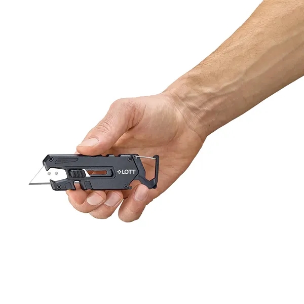 4.3" long stylish metal box cutter with a carabiner attachment. Features... from ASI 46170 Compass Industries Inc