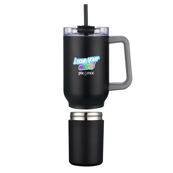 22 oz Travel Mug with Screw-Off 12 oz Bottom... from ASI 31517 Admart Products