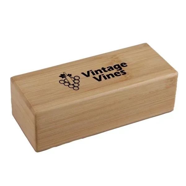 Two-piece bamboo wine opener set with magnetic closure.... from ASI 52840 Evans Manufacturing