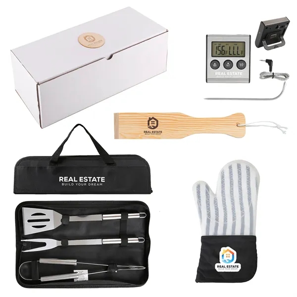 Fire up the grill! The Blazin' BBQ Kit Deluxe has all... from ASI 61966 HPG / Beacon Promotions